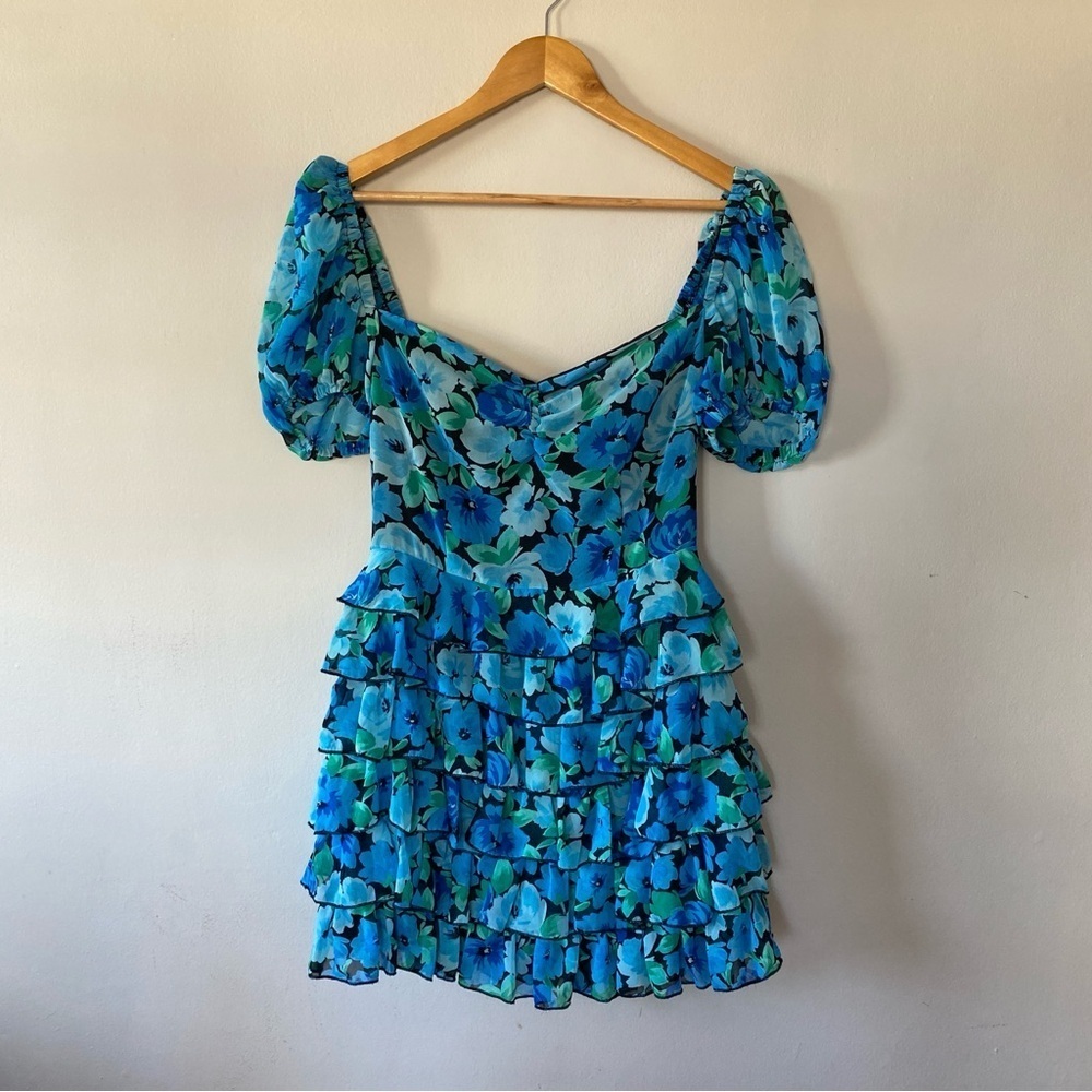 ROTATE Ruffle Puff Sleeve Mini Dress Size 38/US 8 NWT - Picture 4 of 9